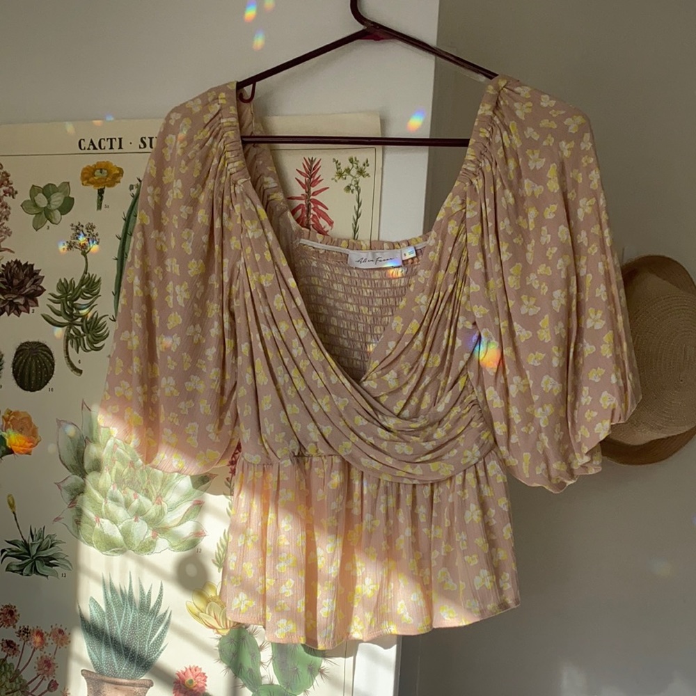 All in Favor floral blouse